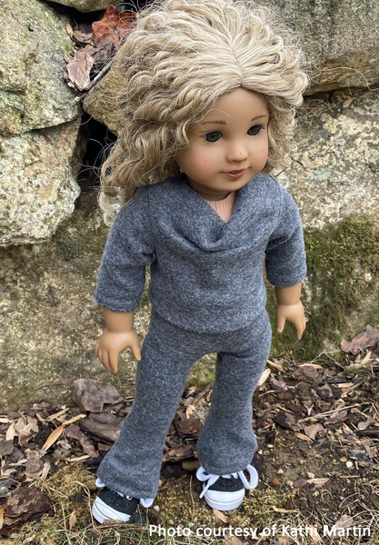 Cowl Neck Shirt 18 Inch Doll Sewing Pattern