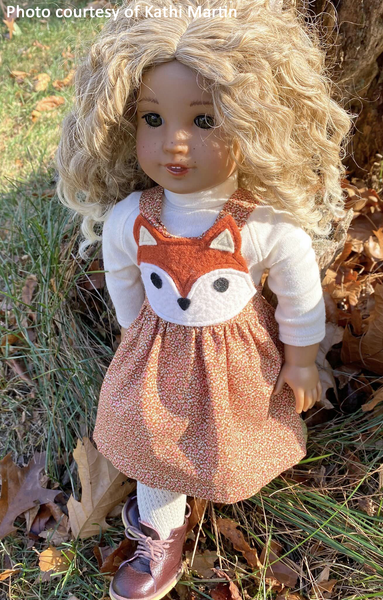 Animal Pinafore Dress 18 Inch Doll Sewing Pattern