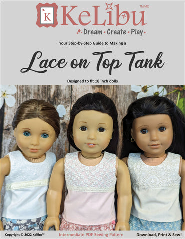 Lace on Top 18 Inch Doll Sewing Pattern