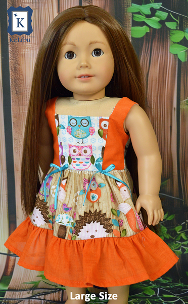 Tiered Jumper Dress 18 Inch Doll Sewing Pattern