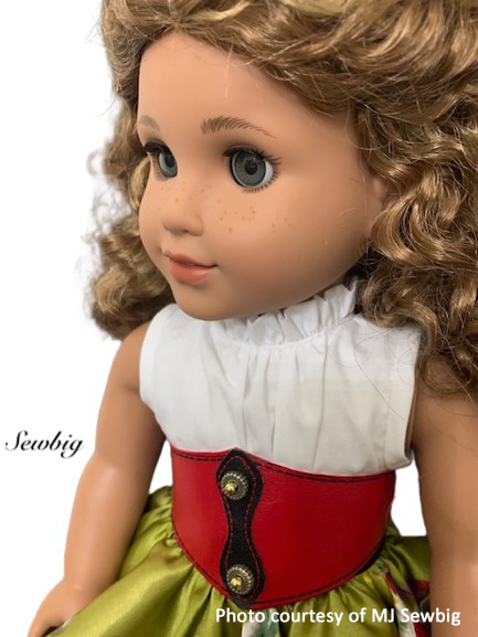 Ruffle Neck Blouse 18 Inch Doll Sewing Pattern - Steampunk Separates 3