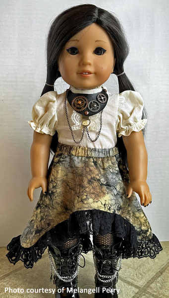 High Low Ruffle Skirt 18 Inch Doll Sewing Pattern