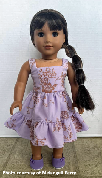 Tiered Jumper Dress 18 Inch Doll Sewing Pattern