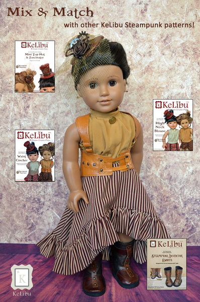 High Low Ruffle Skirt 18 Inch Doll Sewing Pattern