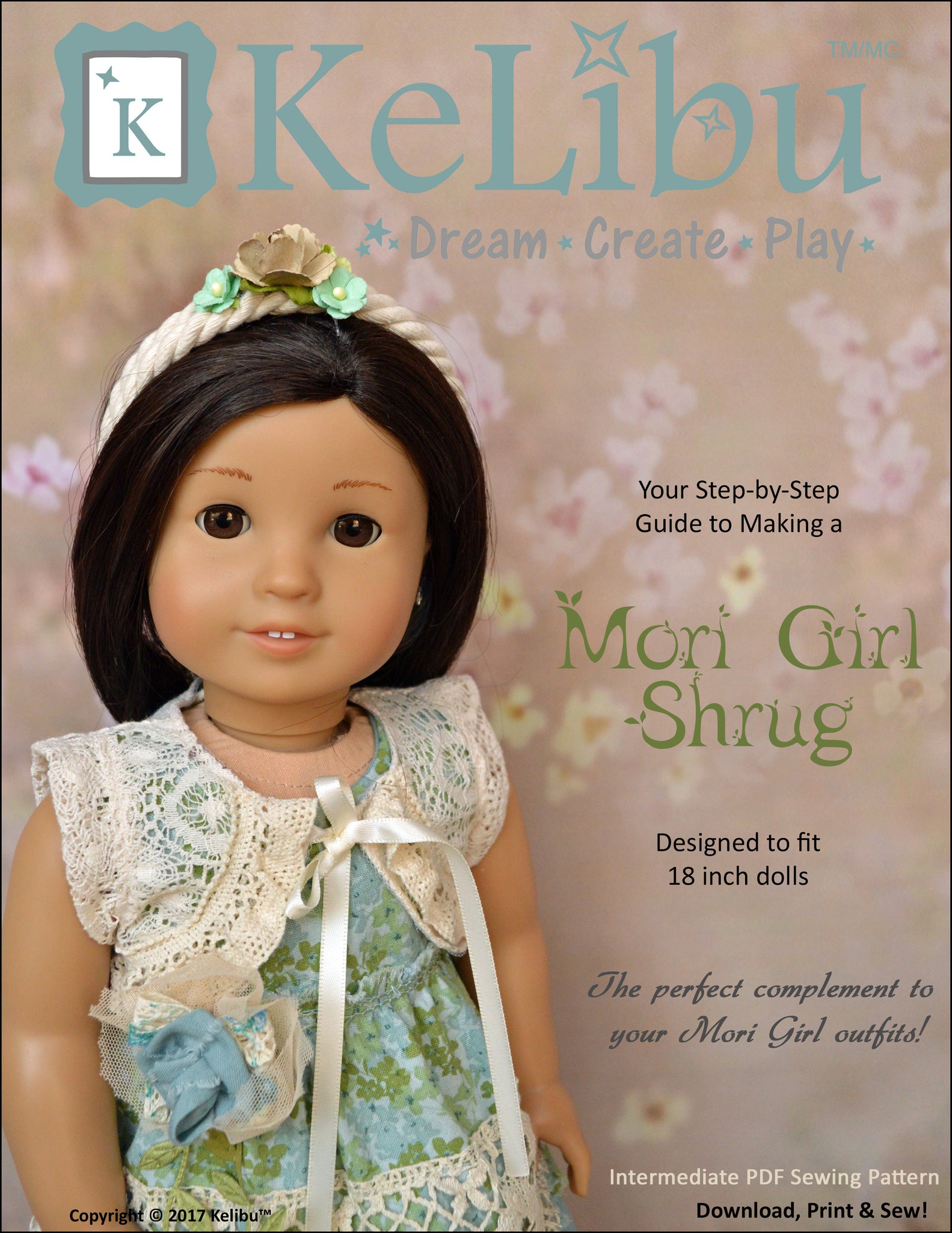 Mori Girl Shrug 18 Inch Doll Sewing Pattern