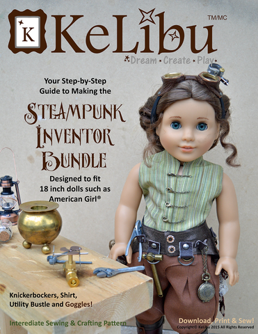 Steampunk Inventor Costume Bundle 18 Inch Doll Sewing Pattern