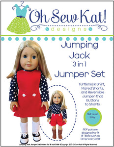 Jumping Jack 3-in-1 18 Inch Doll Sewing Pattern