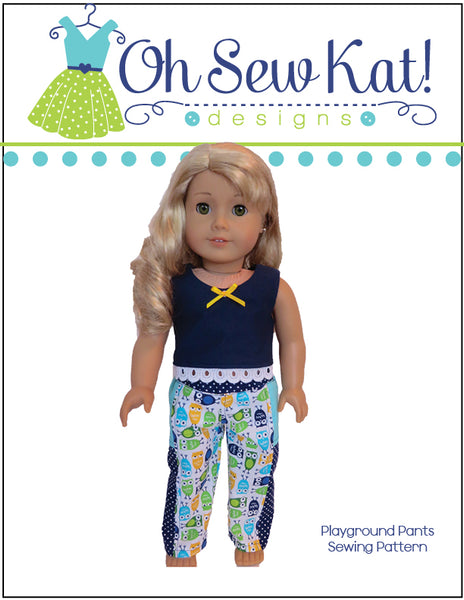 Playground Pants 18 Inch Doll Sewing Pattern