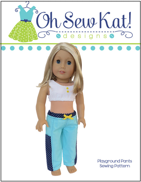 Playground Pants 18 Inch Doll Sewing Pattern