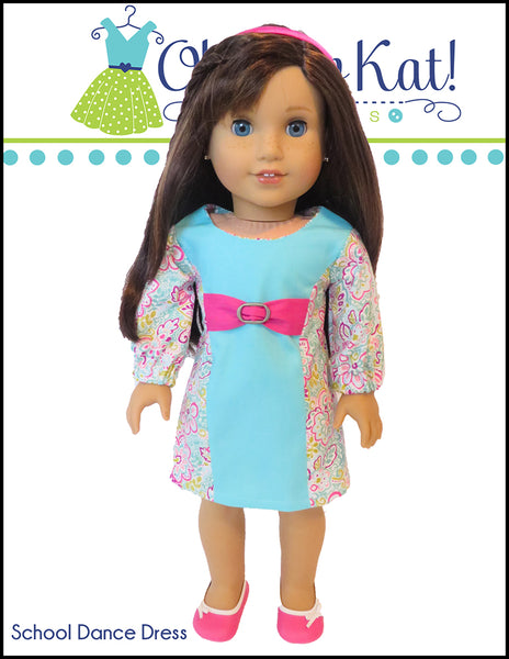 School Dance Dress 18 Inch Doll Sewing Pattern