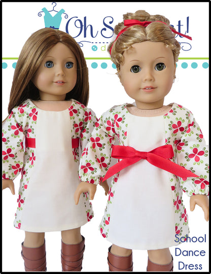 School Dance Dress 18 Inch Doll Sewing Pattern