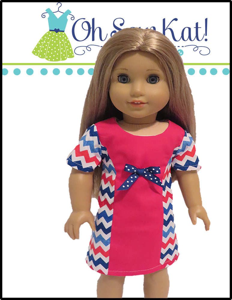 Sunshine Dress 18 Inch Doll Sewing Pattern