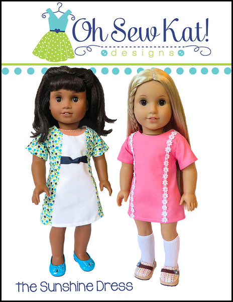 Sunshine Dress 18 Inch Doll Sewing Pattern