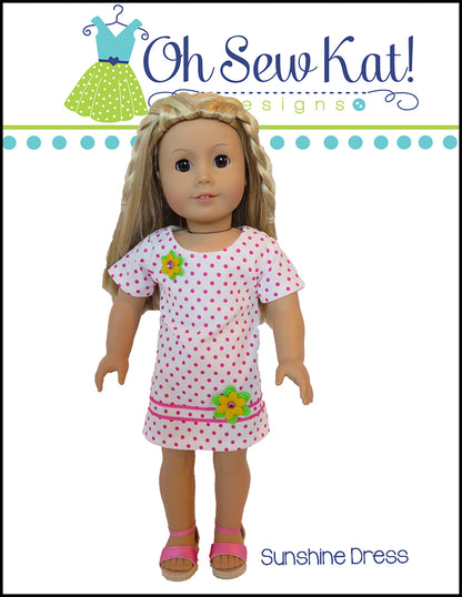 Sunshine Dress 18 Inch Doll Sewing Pattern