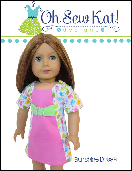 Sunshine Dress 18 Inch Doll Sewing Pattern