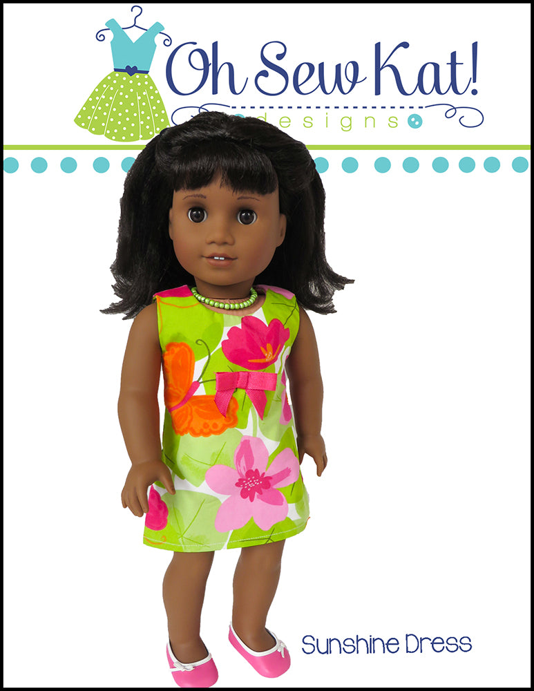 Sunshine Dress 18 Inch Doll Sewing Pattern