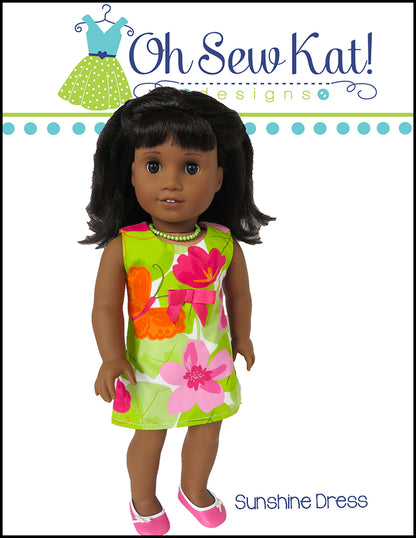 Sunshine Dress 18 Inch Doll Sewing Pattern