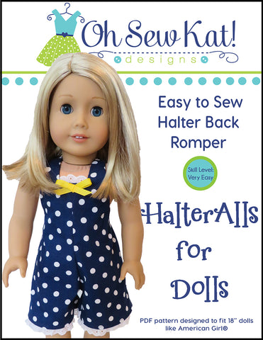 HalterAlls 18 Inch Doll Sewing Pattern