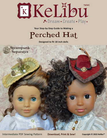 Perched Hat 18 Inch Doll Sewing Pattern