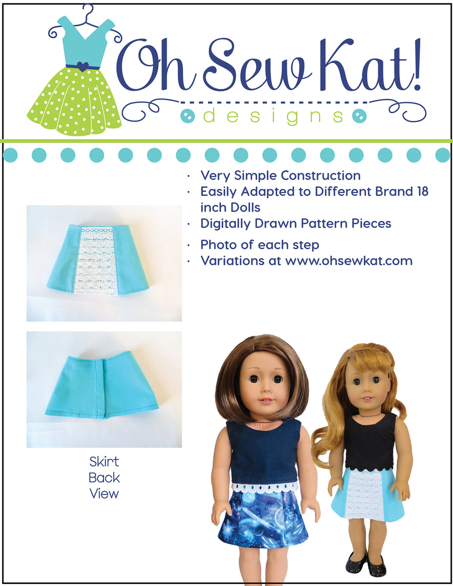 Sixth Grade Skirt 18 Inch Doll Sewing Pattern – Appletotes & Co.