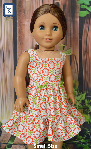 Tiered Jumper Dress 18 Inch Doll Sewing Pattern