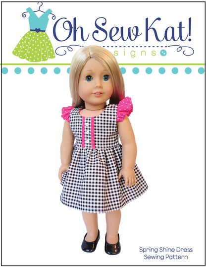 Spring Shine Dress 18 Inch Doll Sewing Pattern