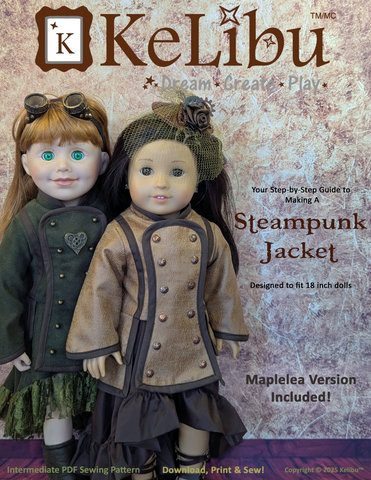 Steampunk Jacket 18 Inch Doll Sewing Pattern