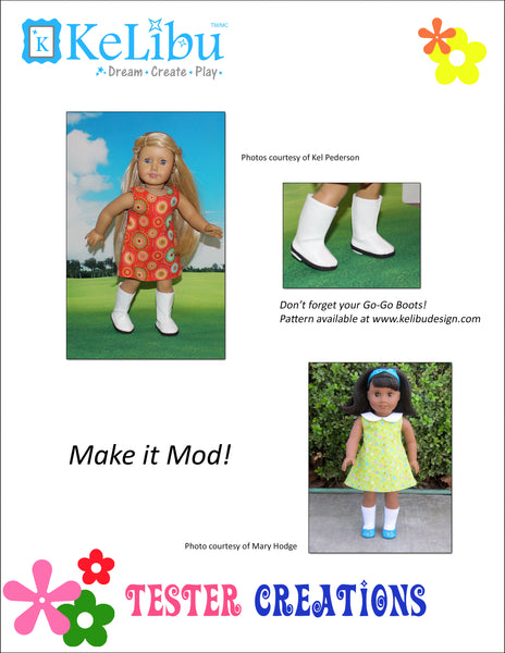 Mori Girl Collared Dress 18 Inch Doll Sewing Pattern