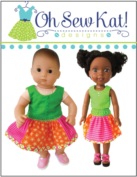 Twinkle Twirl Skirt 18 Inch Doll Sewing Pattern