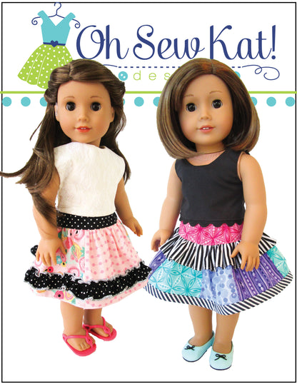 Twinkle Twirl Skirt 18 Inch Doll Sewing Pattern
