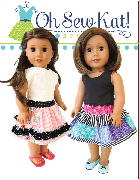 Twinkle Twirl Skirt 18 Inch Doll Sewing Pattern