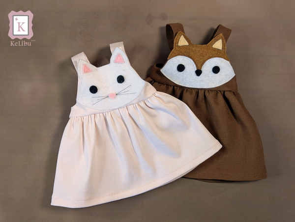 Animal Pinafore Dress 18 Inch Doll Sewing Pattern