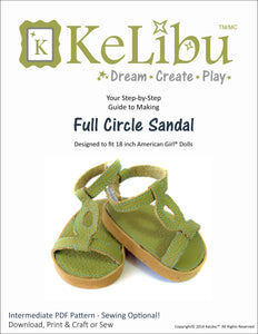 Full Circle Sandal 18 Inch Doll Sewing Pattern