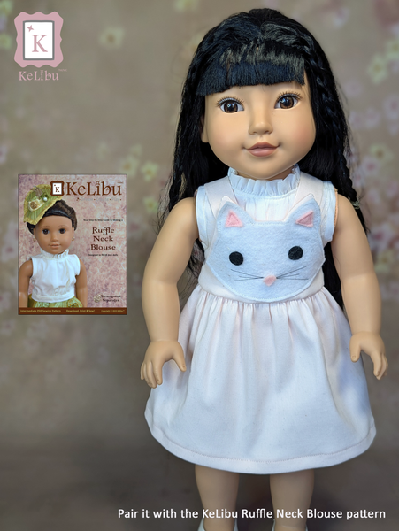 Animal Pinafore Dress 18 Inch Doll Sewing Pattern