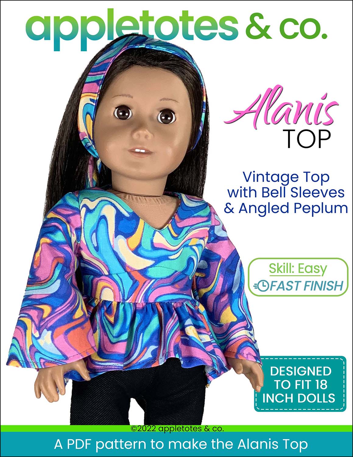 Alanis Top 18 Inch Doll Sewing Pattern
