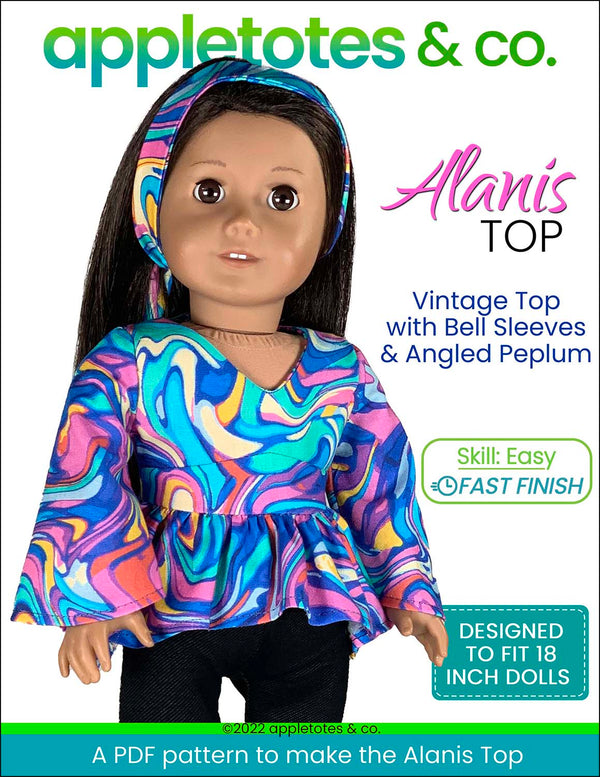 Alanis Top 18 Inch Doll Sewing Pattern