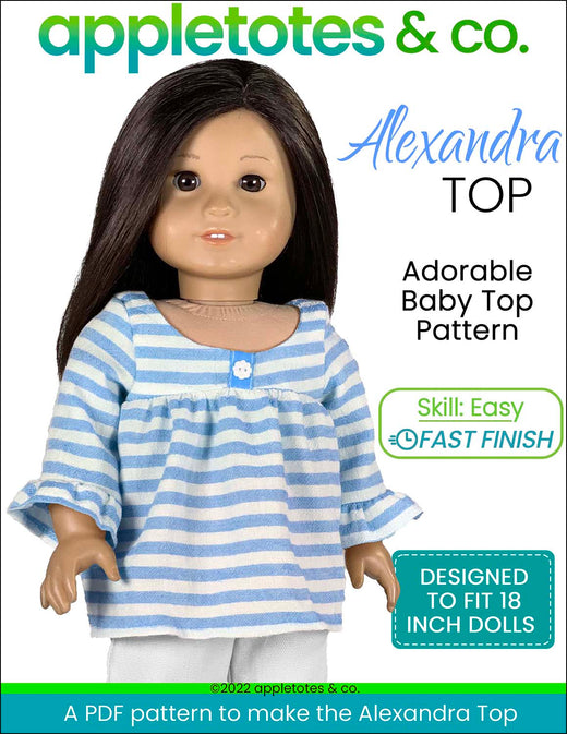 Alexandra Top 18 Inch Doll Sewing Pattern