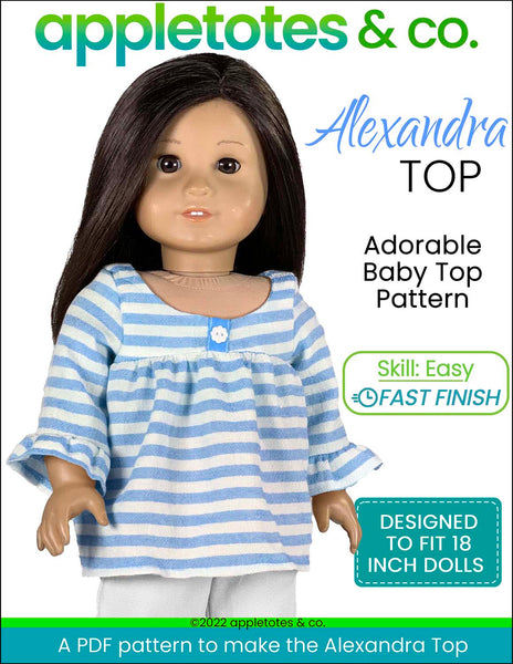Alexandra Top 18 Inch Doll Sewing Pattern
