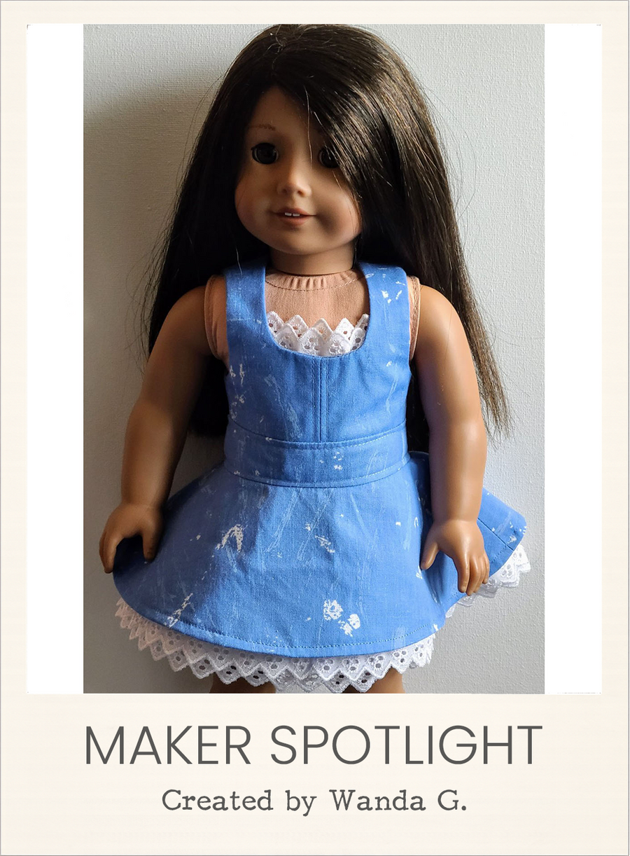 Andover Jumper Dress 18 Inch Doll Sewing Pattern