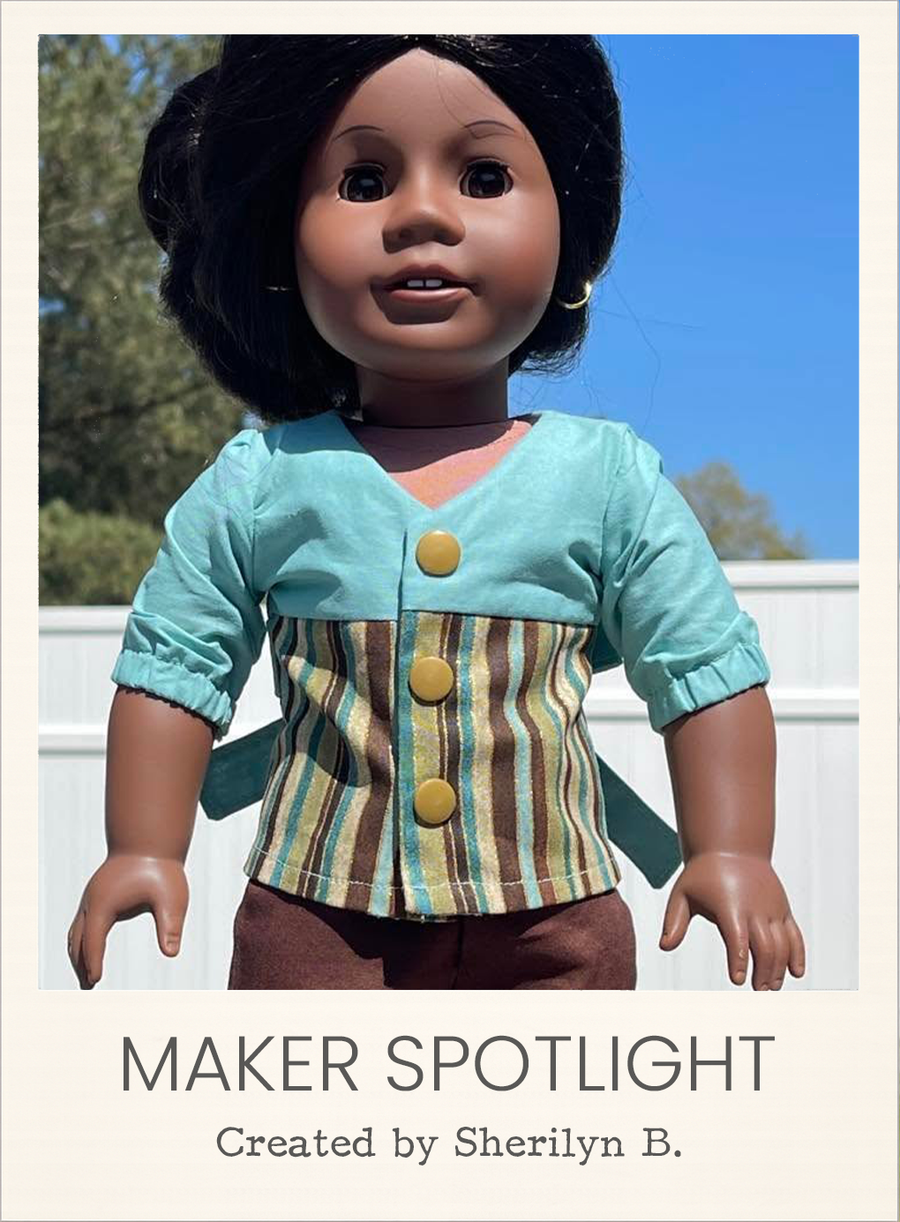 Andrea Blouse 18 Inch Doll Sewing Pattern