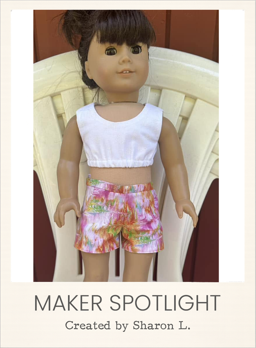 Anna Shorts 18 Inch Doll Sewing Pattern