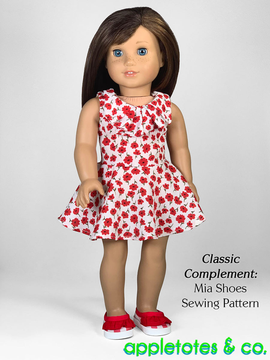Aster Dress Top Combo 18 Inch Doll Sewing Pattern Appletotes & Co.