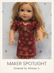 Customer-made Avery Dress Sewing Pattern for 18 Inch Dolls