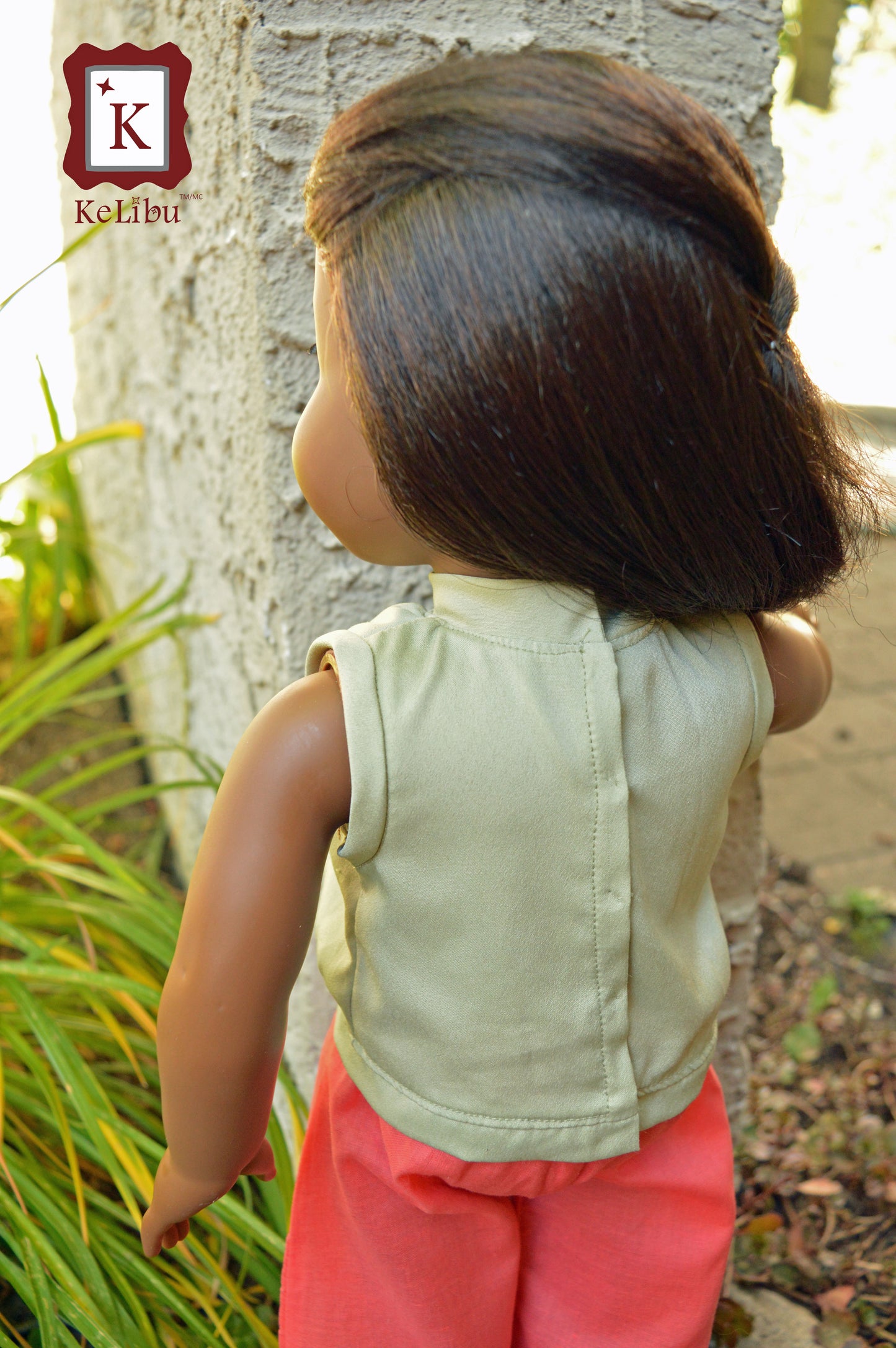 Steampunk Separates High Neck Blouse 18 Inch Doll Sewing Pattern