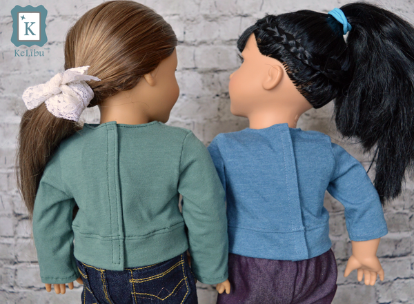 Cowl Neck Shirt 18 Inch Doll Sewing Pattern