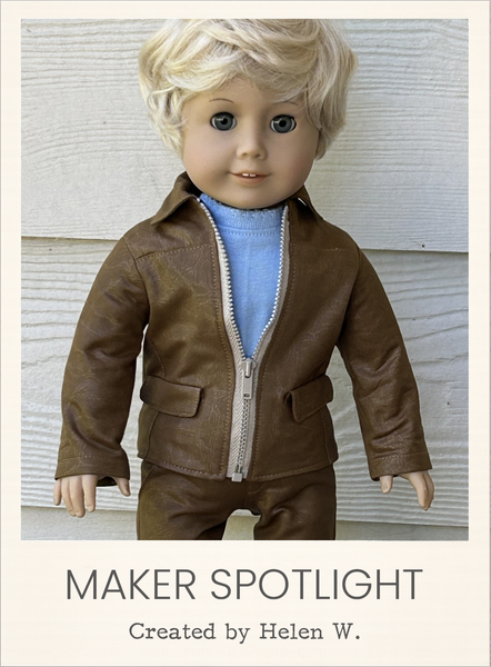 Bailey Jacket 18 Inch Doll Sewing Pattern