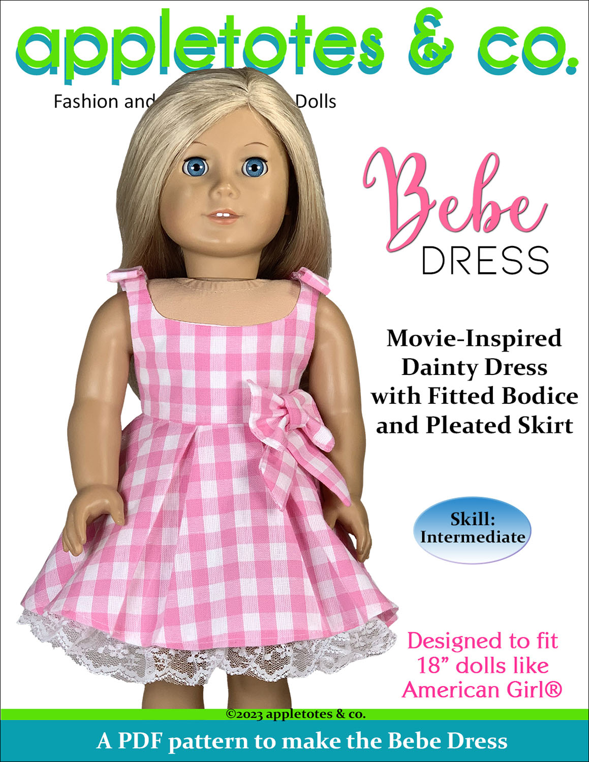 Bebe Dress 18 Inch Doll Sewing Pattern