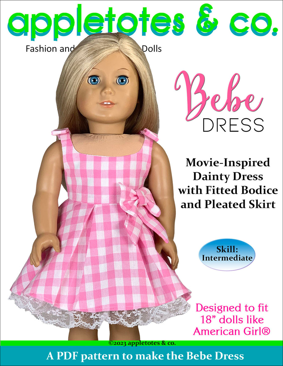 Bebe Dress 18 Inch Doll Sewing Pattern – Appletotes & Co.