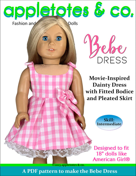 Bebe Dress 18 Inch Doll Sewing Pattern – Appletotes & Co.