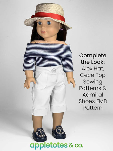 Bria Capri Pants 18 Inch Doll Sewing Pattern